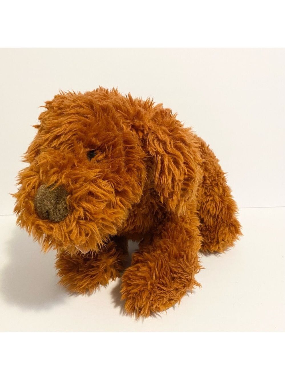 Gund Puppy Dog Plush 16” Orange Brown Tongue Out Shaggy Long Fur 1992 Vintage